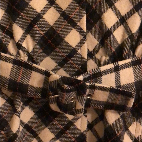 Via (Victoria’s Secret) Plaid Pea Coat - Picture 2 of 4